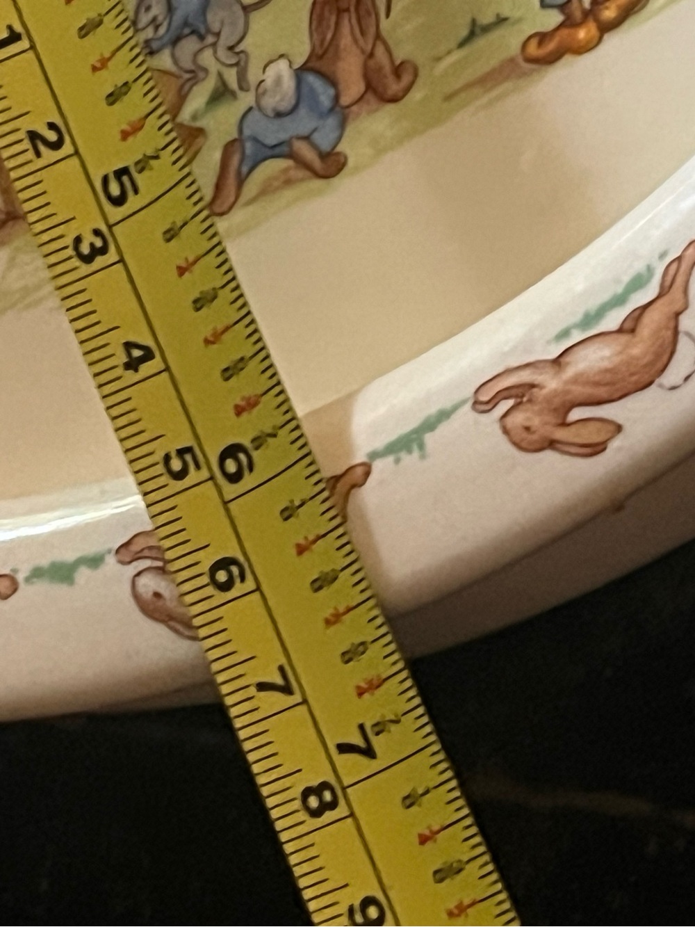 Vintage Bunnykins Mid-Century 1957-1975 Porcelain "Family Picture" Oval Bowl - Picture 7 of 7